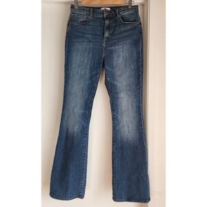 GRANA High Rise Flare Jeans Japanese Denim Blue Women Size 29R